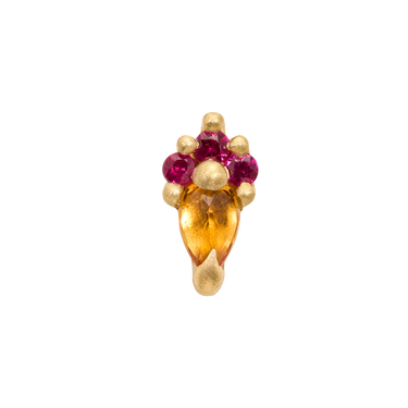 Orange & Pink Geo Stud Earring - 12111